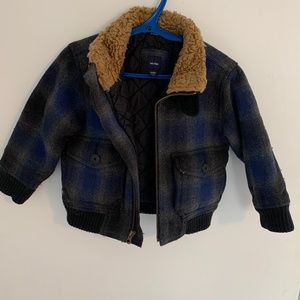 Boys Lined Fall Coat - 3T